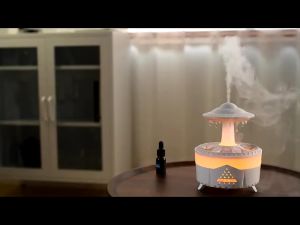 Raindrop Humidifier Aromatherapy Ultrasonic Diffuser Air Humidifier With Essential Oil Home Office Humidifier Diffuser 雨滴喷雾加湿器