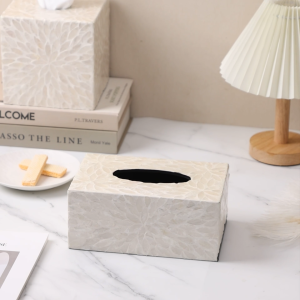 กล่องทิชชู่ เปลือกหอยส จากเวียดนาม สำหรับโรงแรม โฮมสเตย์ และตั้งโต๊ะในห้องนั่งเล่น