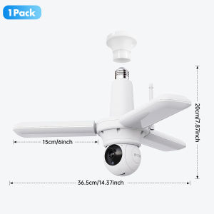 LED Light Camera for Garage Laundry Room Shed Corridor E26 Base with Intelligent AI Monitoring Motion Sensor Bidirectional Audio