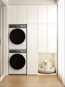 BEIQIVI | Integrated Laundry Sink Storage Cabinet Honeycomb Aluminum Pets Bed