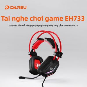 DAREU | Tai Nghe Gaming Có Dây Chụp Tai EH732  Âm Thanh Vòm Giả Lập 7.1 Mic Khử ồn Chơi Game
