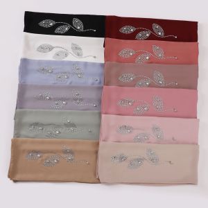 Jifang ผ้าคลุมไหล่ผืนยาวผ้าผ้าไหมเทียมกันยับสีพื้นคุณภาพสูงเรียบทำจากผ้าไหมฮิญาบมุสลิมเรียบลื่นปั๊มร้อนสำหรับ WC62