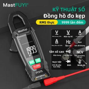 Kìm Đo Điện Thông Minh Kỹ Thuật Số AC DC Đo Điện Áp Dòng Điện Với Màn Hình Lớn True RMS Tự Động Điều Chỉnh Phạm Vi Cho Kiểm Tra Điện Đo Điện Dung Điện Trở Hz Ampe Kế