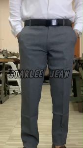 STARLEE JEANS - Celana Kantor Formal Model Slimfit Bahan Semi Woll Warna Grey Ukuran Besar Big Size 28-38