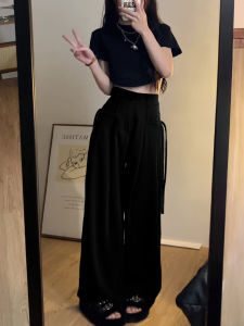 High Waist Loose Fit Trousers for Pear Shaped Women Summer New Style plus Size Casual Workwear Wide Leg Pants