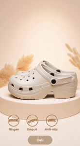 Sandal Selop Wanita Musim Panas Kasual Sol Tebal Anti Selip Sol Empuk Sepatu Pantai Model Tinggi