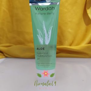 Wardah nature daily aloe hydramild multifunction gel 100ml/pelembab WAJAH aloevera/jel pelembab kulit badan/PENCERAH WAJAH/PELEMBUT KULIT/pelembab kulit muka wardah/pelembab lidah buaya/Original/BPOM/asli/aloe vera gel