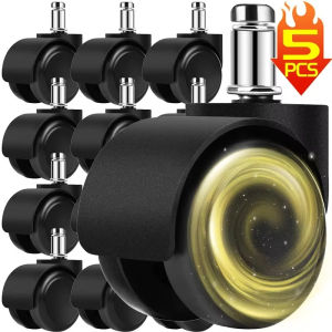 5Pcs Universal Swivel Caster Office Chair Wheels Replacement Computer Desk Furniture Wheel Safe Mute Rotating Heavy Duty Wheel
