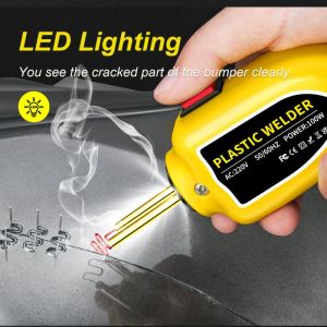 Kebidumei 100W Plastic Welding Machine Plastic Welder 200pcs Hot Stapler Bumpers Repair Kit Soldering Iron For Car Bumper Repair Tools