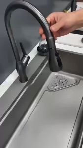 [3S  FURNITURE] 360°Rotating SUS 304 Stainless Steel Pull-out Kitchen Mixer (1 Month Local Warranty)