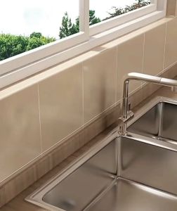 HongKong60ชั้นวางฟองน้ำครัว ที่ใส่ผ้าล้างจาน ออแกไนเซอร์ในครัวห้อย วัสดุอลูมิเนียม ไม่เป็นสนิม ไม่ต้องเจาะครับ