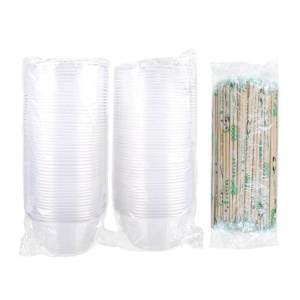 Bộ Đồ Ăn Dùng Một Lần Bằng Nhựa Dày Đựng Cơm Bento Đậy Nắp Đựng Thức Ăn Nhanh Dùng Trong Gia Đình Bát Đĩa Chén