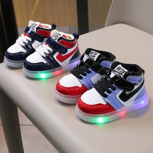 Non-Slip Soft Sole Toddler Learning Walking Shoes for Boys and Girls Ages 1-3 Synthetic Leather Upper Rubber Sole Resistant to Wear