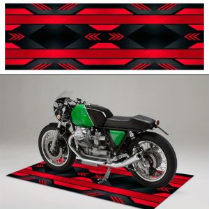 VIKAMA Cool Motorcycle Rug - Slip-Resistant And Durable Corridor Floor Mat For Motorcycle Parking Pad - Home Decoration