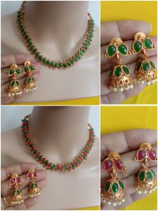 Necklace Set / Double Sided Revisable Necklace With Jhumka