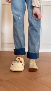 เครื่องบิดหรือผ้าเครื่องประดับ รองเท้าหัวโต รองเท้าแตะแฟชั่นน่ารักๆ ส้นหนา มีกันลื่น ตัวอย่างสีอ่อน พร้อมส่งจากไทย 🌟🩺