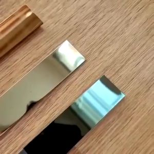 【Esatop】3M แผ่นสแตนเลส แท้แบบเงา มีกาวในตัว ติดวอเปเปอร์ ตกแต่งบ้าน( สีทองสีโรสโกลด์ และสีดำ)