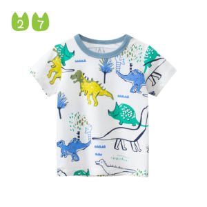 Dinosaur Print Cotton T-Shirts for Boys