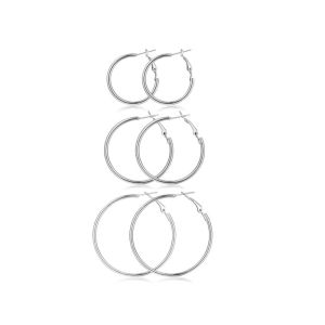 18K Gold Plated Large Hoops Earring  Lightwight Gold Hoop Earrings for Women 316L Surgical Steel Post Lightweight Hypoallergenic