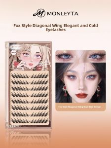 MONLEYTA | Natural Looking Thick Fake Eyelashes For Women European And American Style Comic Book Downward Flying Fox Clustered Eyelashes