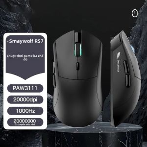 VGN | Chuột Chơi Game Không Dây SMAILWOLF RS7 Với Cảm Biến PAW3311 20000DPI 1000Hz Ba Chế Độ Dành Cho PC Và Laptop Chuột Máy Tính Thể Thao Điện Tử