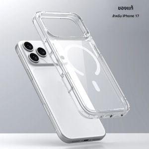 เคสแม่เหล็กใสอย่างเป็นทางการสำหรับ Apple Magsafe ของแท้ เคส iPhone 17 Pro Max 17 Air หรูหรา ไร้สาย แม่เหล็กบางเฉียบ อะคริลิก
