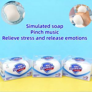 Soap Ball Squishy Soap Stress Ball Fidget Toy Crunchy Squeeze Ball Round Blocks Filled ASMR Anti Stress Toys for Adults Gift