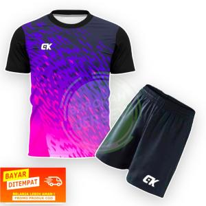 Setelan Baju & Celana Badminton Kaos Bulutangkis Sepak BolaVolly Printing Jersey Badminton Futsal Jogging Dewasa