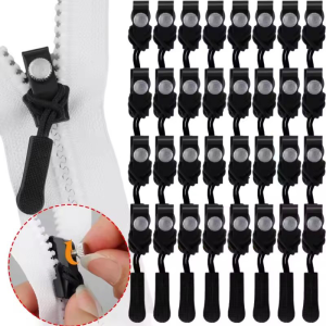 30pcs Universal Instant Zippers Replacement Zipper / Slide Puller Lock Detachable Durable Zipper Head for Jacket Luggage Bag / Purse Coat Replace Accessorries