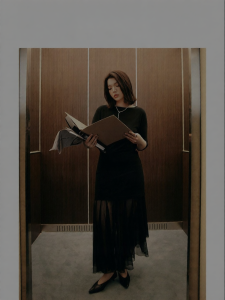 Premium Wool and Tencel T-Shirt Skirt Set