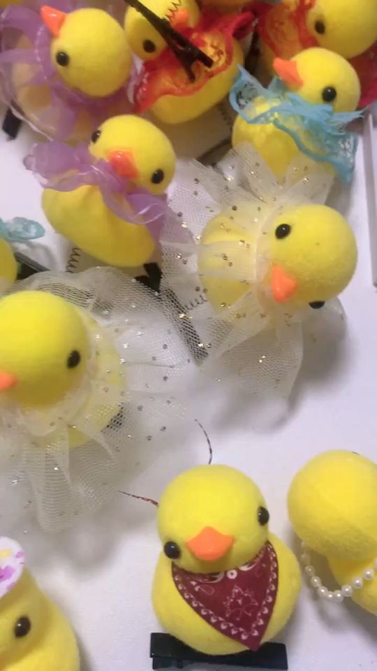 Lot Cartoon Funny Children 3D Little Yellow Duck Plush Hairpin Fashion Animal Duckbill Clip Accessories Headwear