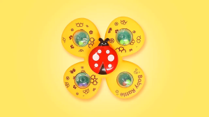 3 Pcs Baby Bath Toy Suction Cup Teether Spiner Sucker Spining Top Cartoon Spinner Toys for Kids Baby