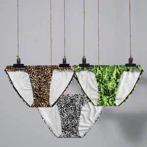 CMENIN ADANNU 3Pcs Leopard Nylon Pouch Briefs Men Underwear Ins Style Comfort High Quickly Jockstrap Man Underpants AD744