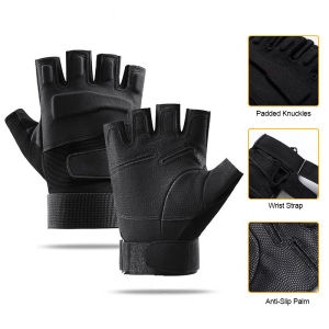 Tactical Gloves for Men Women Cycling Camping Utility Fingerless Protective Anti-Slip Outdoor Paintball Fishing Workout Gloves