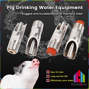 Homehub Pig Drinking Faucet 1/2 " Stainless Steel Nipple Automatic Drinker Pig Farming Equipment