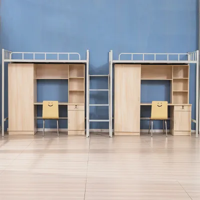 Metal Bunk Bed Desk Combination 1 Person