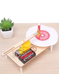 DIY Electric Plotter Physics Experiment Toy Early Education Wooden Drawstring Model Kit Stimulate Learning Fun