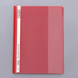 Simple Two-Page Hole-Punched Loose-Leaf A4 File Folders Transparent Colorful Report Folders Binding Clips Business Supplies