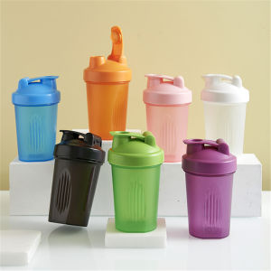 400ML Shaker Bottles with Lid for Whey Protein Powder Mixing Bottle Fitness Gym Shaker Mug Outdoor Portable Plastic Drink Cups