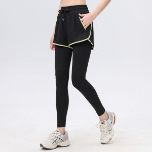 กางเกงโยคะขาบานสำหรับผู้หญิงไซส์ใหญ่ กางเกงวิ่งฟิตเนสแห้งเร็ว กางเกงขายาวลำลอง กางเกงขาสั้น ผ้าโพลีเอสเตอร์ ระบายอากาศได้ดี ทรงหลวม ทรงสลิมฟิต