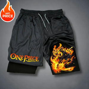 Bandai | One Piece Sanji 2026 Summer Men New 2026 Double-Layer Replica Two-Piece Loose-Fit Training Running Shorts Casual Pants Bottom