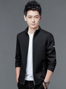 ROMON | Lormen Mens Casual Short Jacket Spring Autumn New Style Youth Business Administrative Short Workwear Coat Zipper Collar