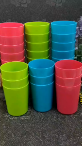 10PCS (8OZ) PLASTIC TUMBLERS COLORFUL DRINKING TUMBLER UNBREAKABLE PLASTIC CUP RESTAURANT TUMBLER#