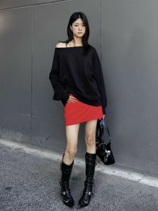 VKSOD | Trang Phục Thời Trang Cao Cấp Với Áo Blouse Dây Kéo Và Chân Váy Ngắn