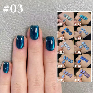 MIANEL 12ML 1-12pcs Blue Nails Glass Bead Cat Eye Gel Nail Polish Whitening Popular Summer Nails Crystal Nail Polish Green Nails