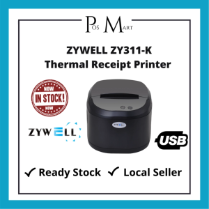 80mm ZYWELL ZY311-K Thermal Receipt Printer Pos System Printer (LAN)