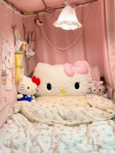 Gối Đầu Giường HelloKitty Dễ Thương Cho Nữ Sinh Viên Đại Học Gối Dự Phòng Hình Lưng Ghế Quần Áo Trẻ Em Trung Quốc Đại Lục
