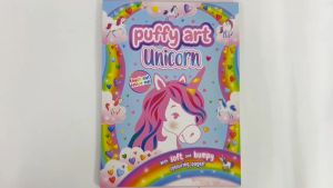 Unicorn Cute Puffy Art Colouring Book For Kids To Color & Touch Bumpy Art Scenes
