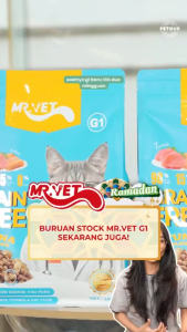 Mr.Vet GRAIN FREE - Makanan Kucing 1kg untuk mendukung pencernaan dan perkembangan menyeluruh Kucing