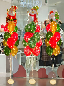 Giáng Sinh Năm 2024 Cảnh Trang Trí Storefront Cửa Bầu Không Khí Trang Phục Phụ Kiện Lễ Hội Lễ Kỷ Niệm Nhôm Bóng Bay